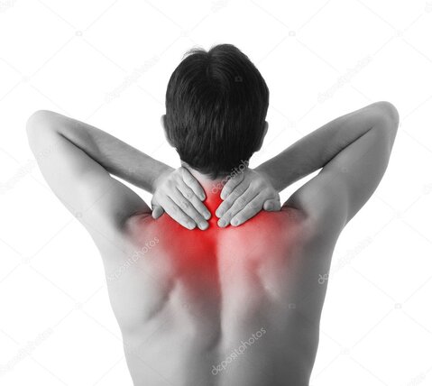 Person doing a seated neck stretch.